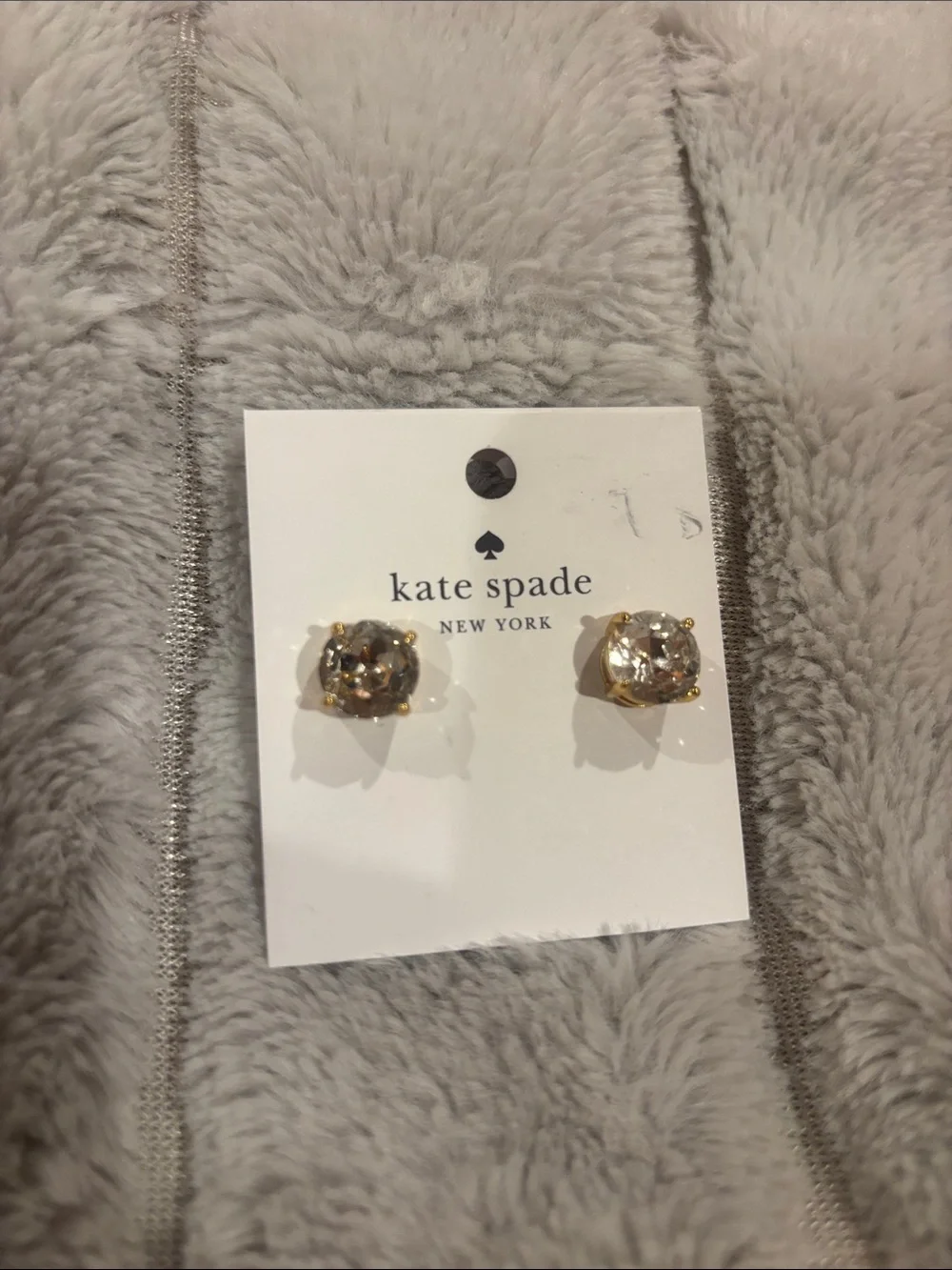 kate spade gold-tone crystal cluster stud earrings